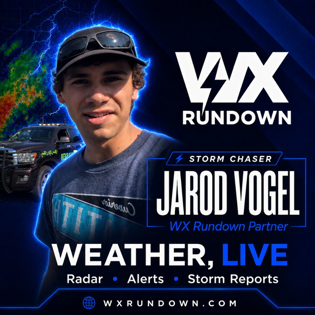 WX Rundown partner Storm Chaser Jarod Vogel promotional graphic